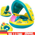 Baby Schwimmring Boot Kinder Schwimmsitz Aufblasbar Schwimmreifen mit Lenkrad