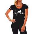 Frauen T-Shirt Labrador Herzschlag Golden Retriever Familienhund Geschenk dogs