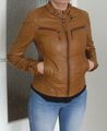 LEDER Jacke Damen Gr. 36 -38 (M) Marke MAZE echt LAMM Farbe Cognac NEU!