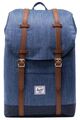 Herschel Retreat Rucksack Backpack Faded Denim Indigo Denim  