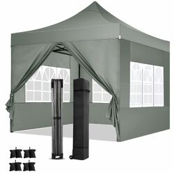 Partyzelte Pavillon 3x3/3,6x3,6m Wasserdicht Faltpavillon Pop Up Gartenzelt NEU