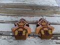 Whc Orange Lebkuchen Haus Ornament Weihnachten Urlaub Baum Set 2