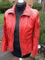 Leder Jacke -  Lamm Nappa Leder von Milestone - Gr. 40 - rot - wenig getragen