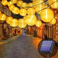 20/30/50/60 Solar LED Lampions Lichterkette Kugel Außen Party Garten Balkon Deko