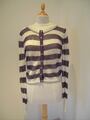 Weste leichter Cardigan von Only Gr. 34 / XS grau beige gestreift Stripes TOP