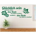 WANDTATTOO Glücklich sein das Beste Wandsticker Spruch Wandaufkleber Sticker 1