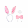 Sexy Bunny Häschen Kostüm Accessoire Set - Ohren Haarreif + Schwanz + Fliege