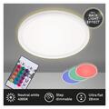 BRILONER Slim LED Panel 15W Back Light Fernbedienung RGB Dimmbar Rund Weiß