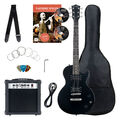 7-Teile Komplett E-Gitarre Set Verstärker Gigbag Tasche Gurt Gitarrenset Schwarz