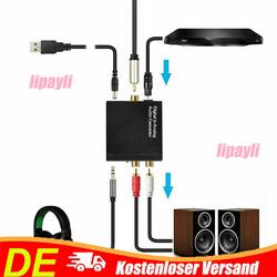 Digital Zu Analog Audio Konverter Wandler Optisch Toslink Koaxial Auf RCA DE ﻿