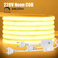 230V Dimmbar Neon COB LED Streifen Stripe Lichtleiste Lichtband Lichtschlauch