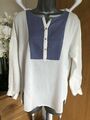 ZARA WOMAN Top Gr. S 100% Baumwolle Langarm Bluse