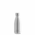 FLSK Trinkflasche STNLS Isolierflasche Thermo Flasche Edelstahl Silber 350 ml