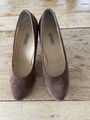 Pumps Paul Green, braunes Wildleder, Gr. 7, elegant, 7 cm Absatz