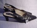 Caprice Sling Pumps Gr. 6,5 G schwarz Leder Absatz 5,5 cm sehr gut erhalten