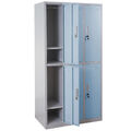 Schließfach Preston T829, Schließfachschrank Wertfachschrank, 6 Fächer blau