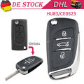 3 Tasten Umbau Schlüssel Gehäuse CE0523 für Peugeot 207 307 308 407 3008 Partner