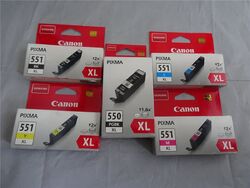 Original Canon PGI-550XL / CLI-551XL / PGI550XL  Tinten SET KMCY für iP7250