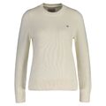 GANT Damen Strickpullover - CLASSIC COTTON C-NECK, Rundhals, Feinstrick, Baum...