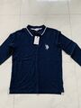 U.S. Polo Assn. Poloshirt Langarm Gr. L, 62292, NEU mit Etikett Dunkelblau