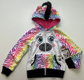 Kinder Fleecejacke  110/116 Übergangsjacke Jacke Mädchen Zebra Tierdruck USA 6