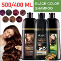 500ml Verdunkelung Schwarz Haarfarbe Shampoo Argan/Kokosöl Öl Haar färbemittel