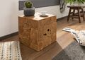 Natur Teakholz Beistelltisch Couchtisch klein modern Holz Teak Wurzel 40x40x45