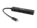 Equip 128954 Equip USB-Hub 4-Port 3.1/C->4x3.0      ohne Netzteil schwarz