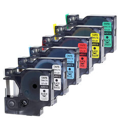 6x Schriftbänd für Dymo LabelManager 160 210D 360D 280 420P 500TS 45013 45010...