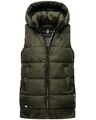 Marikoo Damen Weste Herbst Steppweste Kapuze Übergangsjacke Bodywarmer ZARINAA