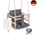 Babyschaukel, Schaukel Indoor, Holzschaukel für Baby und Kinder, 