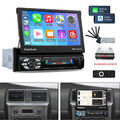 Autoradio 1 DIN 7'' Bildschirm Apple Carplay Android Auto Bluetooth AUX USB Navi