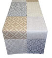 Tischläufer Tischdecke modern beige grau Patchwork Frühling Sommer