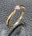 Ring 585er Gold mit 0,04 Karat Brillant Design Goldring 14Kt 2,3g