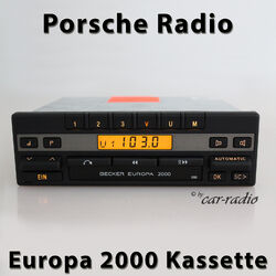 Porsche Radio Becker Europa 2000 BE1100 Oldtimer Youngtimer Kassettenradio 1-DIN