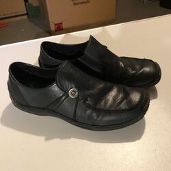 Halbschuhe Leder von Rieker, Gr. 38, schwarz