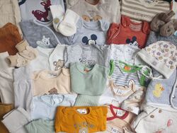 ♡101 tlg Baby Erstausstattung Unisex 50-56 Kleidung Paket Sachen