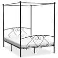 vidaXL Himmelbett-Gestell Schwarz Metall 140 x 200 cm  EGG