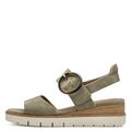 Tamaris Sandalette 1-28206-42 762 Leder Keilsandale sage khaki mit Touch-it