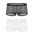 Herren Fischnetz Boxershorts Transparente Mesh Boxer Slip Panties Unterhose Sexy