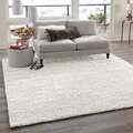 Teppich Hochflor Shaggy Teppiche Langflor Creme Weiss Wohnzimmer Pflegeleicht