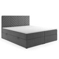 Boxspringbett Malibu mit Bettkasten 160x200cm Webstoff Anthrazit Bett Bettkasten