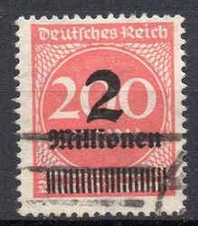 Deutsches Reich 309 APaY Freimarke mit neuem Aufdruck 1923 gestempelt, geprüft 