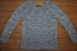 Strickpullover Pullover v. Comptoir des Cotonniers Gr. S 36 blau meliert 100% Co