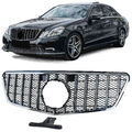 Sport Kühlergrill Schwarz Chrom für Mercedes E W212 S212 Vorfacelift 09-13