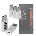 3er Set USB 3.1 Typ-C auf Micro USB Adapter weiß für Sony Xperia XZ Dual Type C