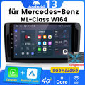 Für Mercedes Benz W164 GL320 ML350 X164 9'' Autoradio Android13 GPS Navi 6+128GB