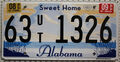 Alabama USA Nummernschild Kennzeichen Schild US License Plate SWEET HOME 631326