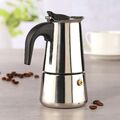 EDELSTAHL Espressokocher Espresso Maker 2 Tassen Espressokanne Kaffee 