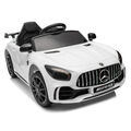 Mercedes GTR 2x Motoren 12V Kinderauto Kinderfahrzeug Kinder Elektroauto Weiss